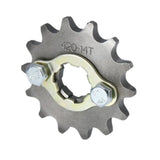 Voortandwiel + borgplaatje 12T, 13T, 14T, 15T, 16T, en 17T