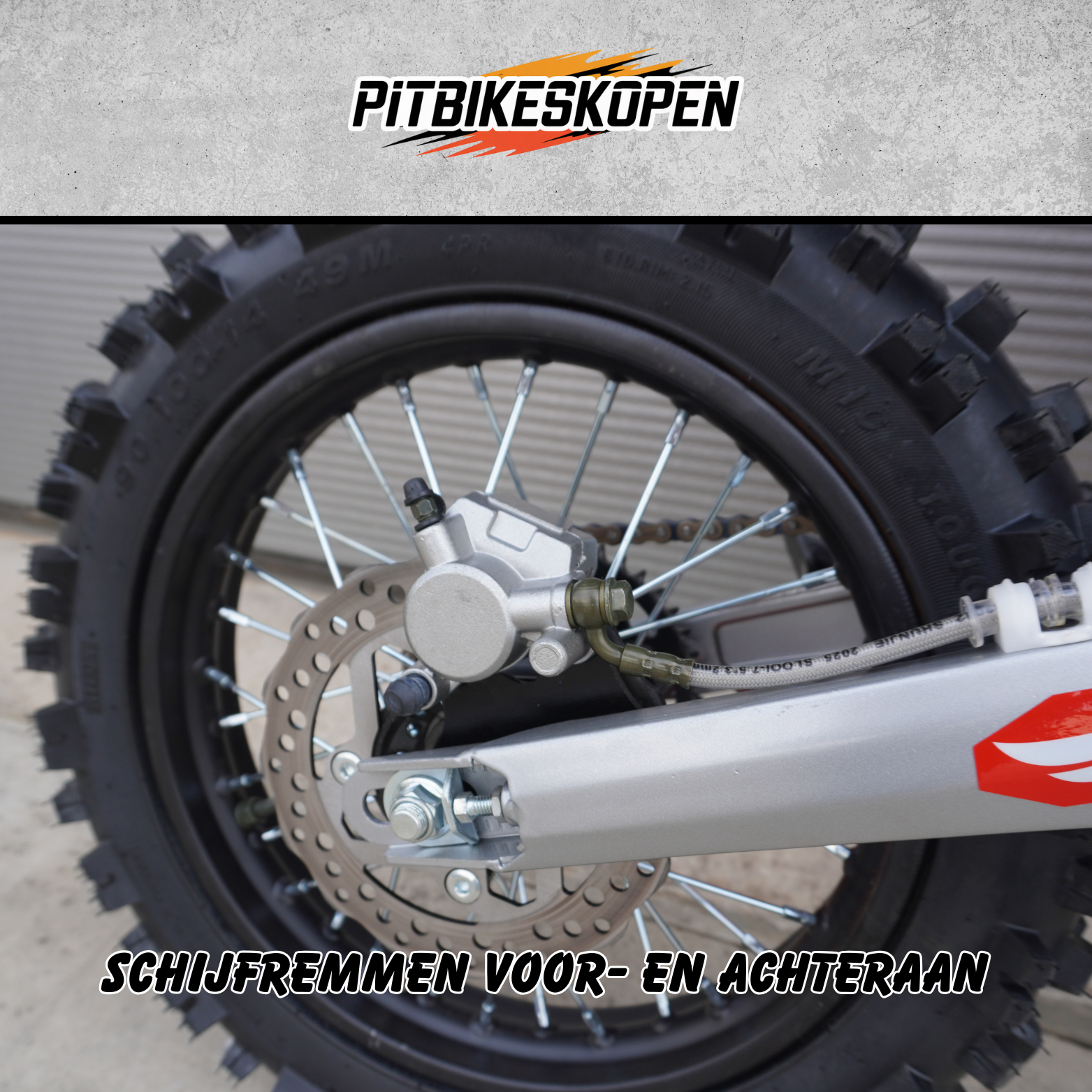 4K-Racing Crossmotor met 140cc 4-takt YX Motorblok - Rood frame