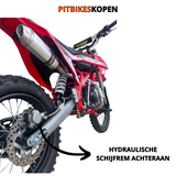 4K Racing 125cc 4-takt Crossmotor met Lifan 125cc Motorblok - rood