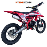 4K Racing 125cc 4-takt Crossmotor met Lifan 125cc Motorblok - rood