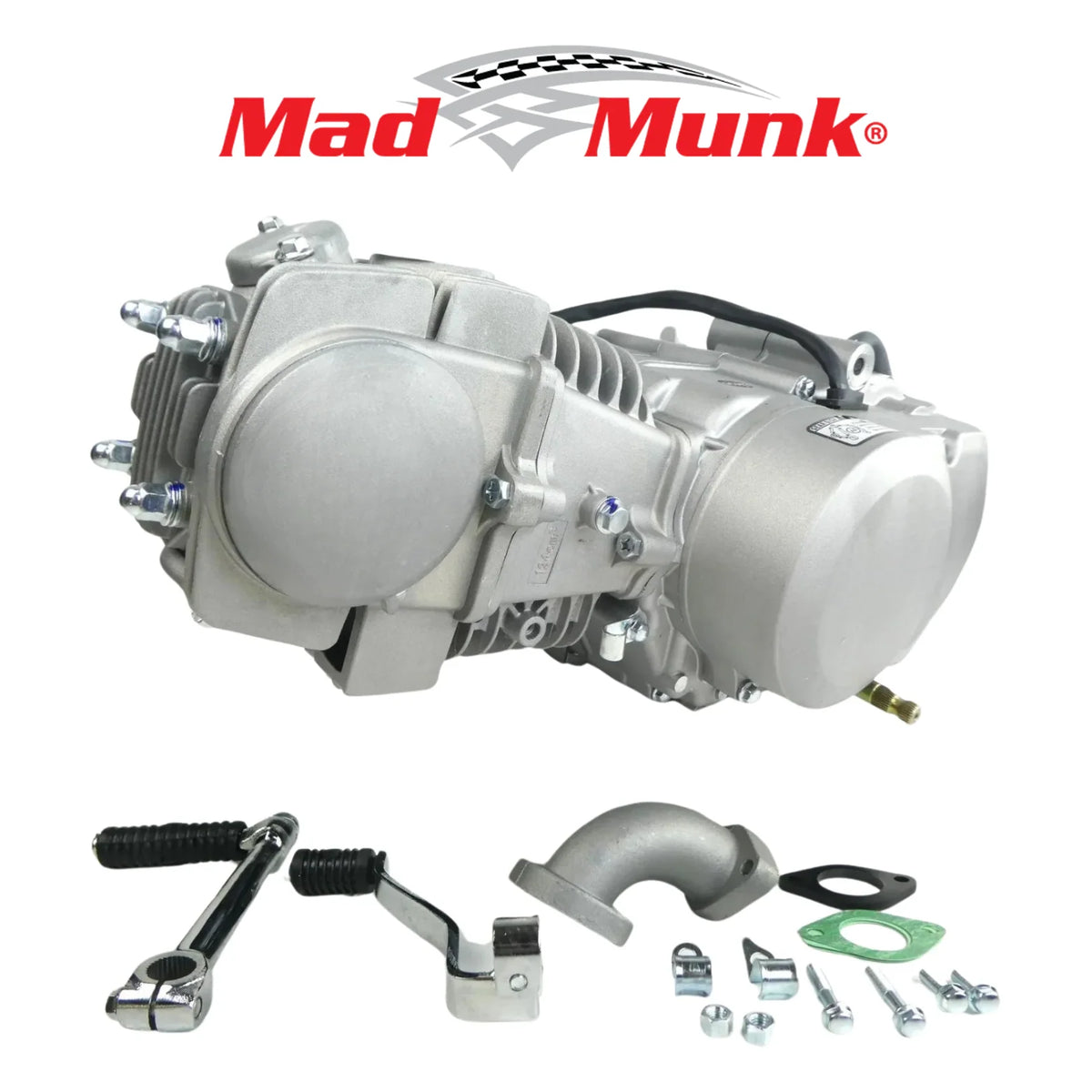 Madmunk 140cc motorblok zilver