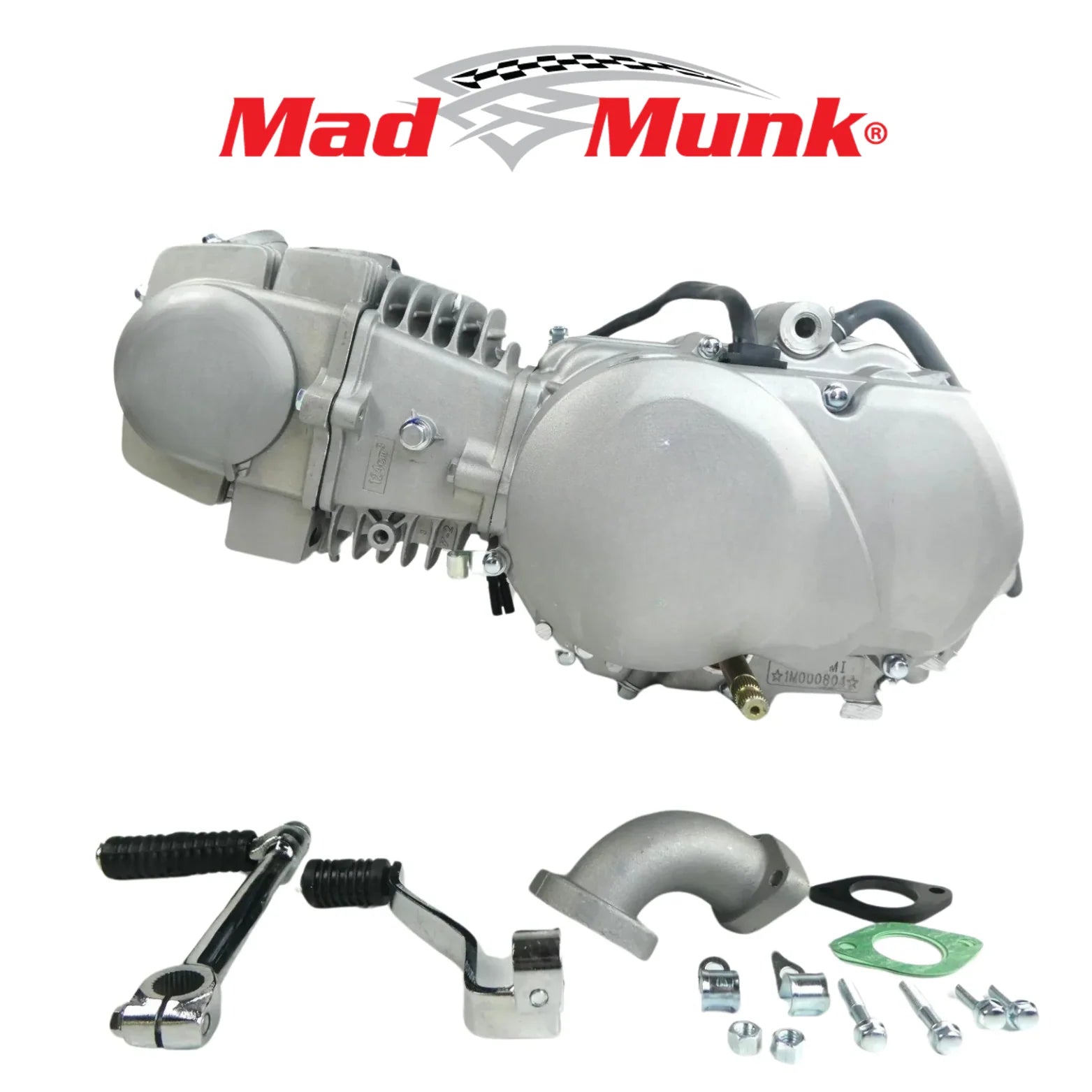 Madmunk 140cc motorblok zilver