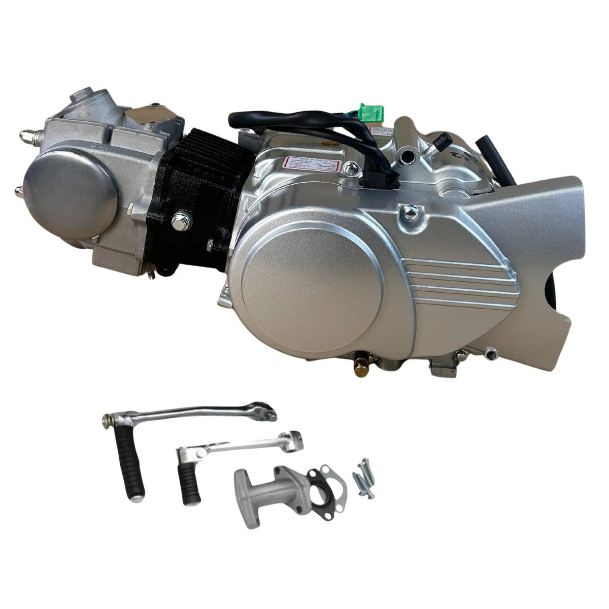 Pitbike motorblok 90cc 4-takt schakel motorblok zilver – 4 versnellingen