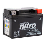 Batterij Nitro NT4L-SLA 12 volt 4 ampère - voor onze crossmotoren