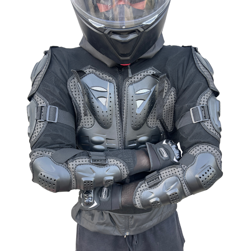 Motocross beschermingsvest zwart - volledige Lichaamsbescherming